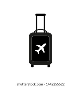Suitcase for travel. Vector icon