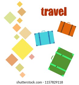 suitcase travel vektor background suitcase travel vektor background