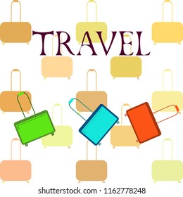 suitcase travel vektor background suitcase travel vektor background