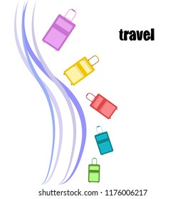 suitcase travel vektor background suitcase travel vektor background