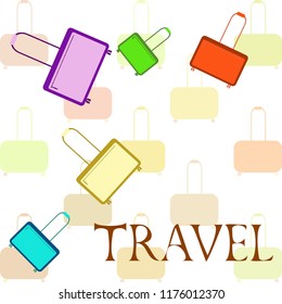 suitcase travel vektor background suitcase travel vektor background