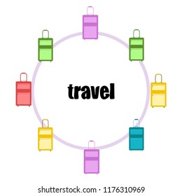 suitcase travel vektor background suitcase travel vektor background