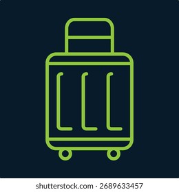 Suitcase trendy cute design useful creative vector Illustration art colorful blue background.eps