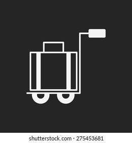suitcase trolley icon