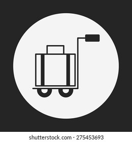 suitcase trolley icon