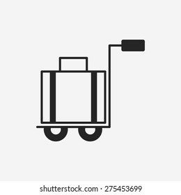 suitcase trolley icon