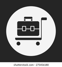 suitcase trolley icon