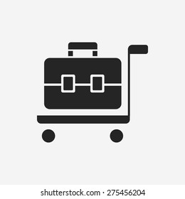 suitcase trolley icon