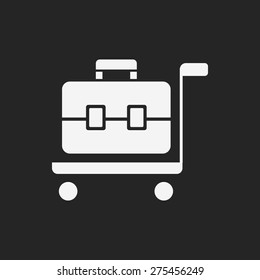 suitcase trolley icon