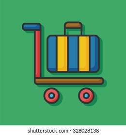 suitcase trolley icon