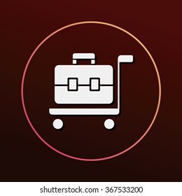 suitcase trolley icon