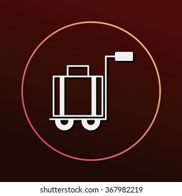 suitcase trolley icon