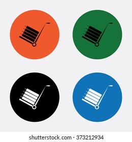 Suitcase trolley icon