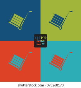 Suitcase trolley icon