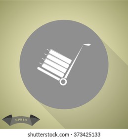 Suitcase trolley icon