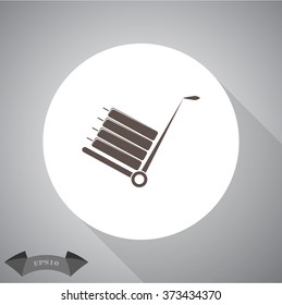 Suitcase trolley icon
