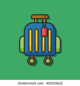 suitcase trolley icon