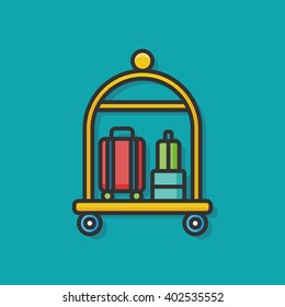suitcase trolley icon