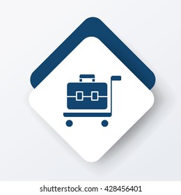 suitcase trolley icon