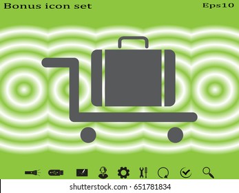 suitcase, trolley, icon, vector illustration eps10