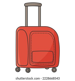 Suitcase. Vacation, vacation concept. Vector illustration