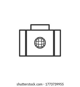 suitcase vector graphic design illustration