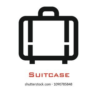 Suitcase vector icon