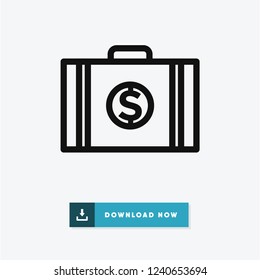 Suitcase vector icon