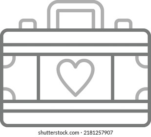 Icono de vector de maleta. Se puede usar para imprimir, móviles y aplicaciones web.
