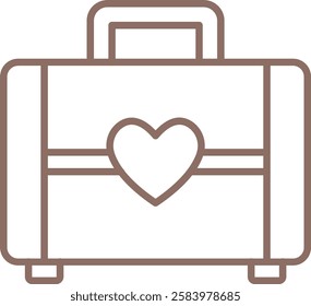 Suitcase vector icon. Can be used for printing, mobile and web applications.