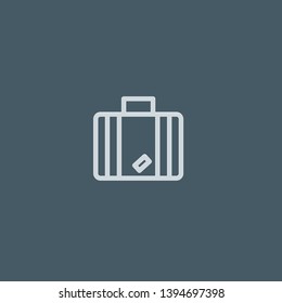 Suitcase vector icon. Suitcase concept stroke symbol design. Thin graphic elements vector illustration, outline pattern for your web site design, logo, UI. EPS 10.