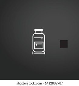 Suitcase vector icon. Suitcase concept stroke symbol design. Thin graphic elements vector illustration, outline pattern for your web site design, logo, UI. EPS 10.