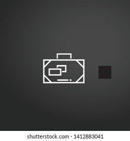 Suitcase vector icon. Suitcase concept stroke symbol design. Thin graphic elements vector illustration, outline pattern for your web site design, logo, UI. EPS 10.