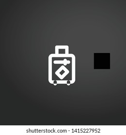 Suitcase vector icon. Suitcase concept stroke symbol design. Thin graphic elements vector illustration, outline pattern for your web site design, logo, UI. EPS 10.