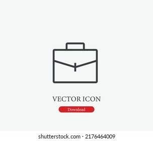 Suitcase vector icon. Editable stroke. Symbol in Line Art Style for Design, Presentation, Website or Mobile Apps Elements, Logo. Bag symbol illustration. Pixel vector graphics - Vector