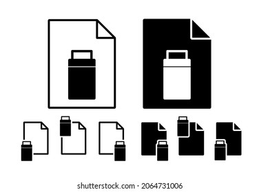 Suitcase vector icon in file set illustration for ui and ux, website or mobile application