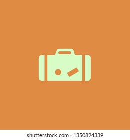 suitcase vector icon. flat design