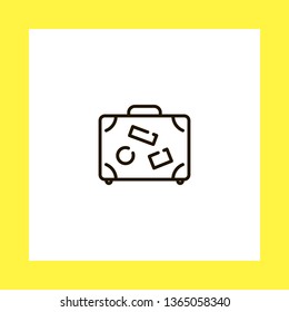 suitcase vector icon. flat design