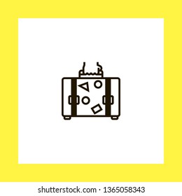 suitcase vector icon. flat design