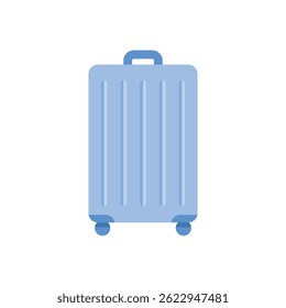 Suitcase vector icon. Flat minimalistic illustration of travel accessory. Summer season concept.
