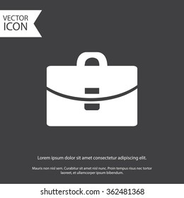 Suitcase - Vector icon.  gray icon.