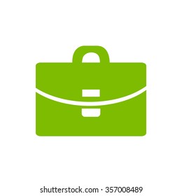 Suitcase - Vector icon.  green icon.