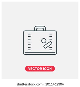 Suitcase Vector Icon Illustration