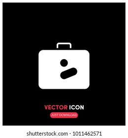 Suitcase Vector Icon Illustration
