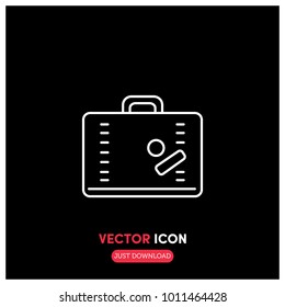 Suitcase Vector Icon Illustration