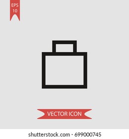 Suitcase vector icon, illustration symbol