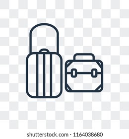 Suitcase vector icon isolated on transparent background, Suitcase logo concept