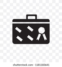 Suitcase vector icon isolated on transparent background, Suitcase logo concept