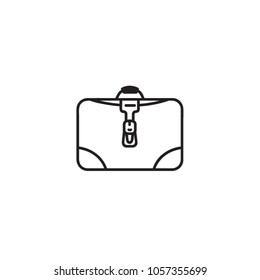 Suitcase vector icon. Linear sacvoyage icon. Vector bag