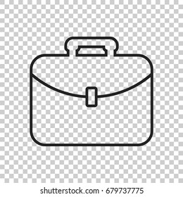 Suitcase vector icon. Luggage illustration in line style.